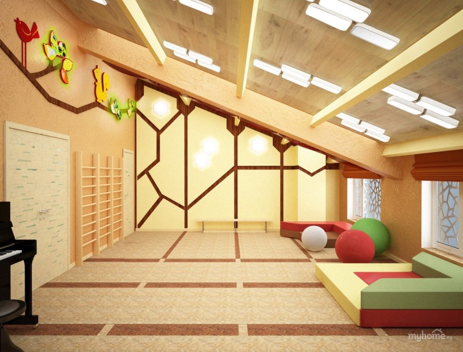 Стены в музыкальном зале