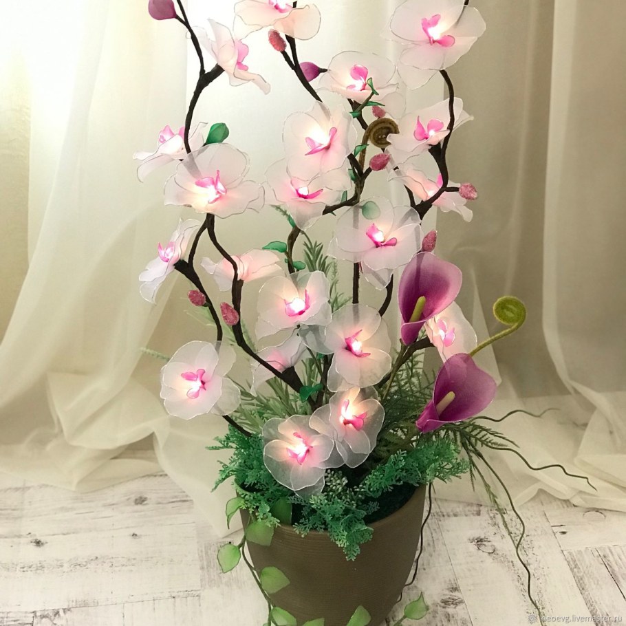 Светильники из капрона и проволоки