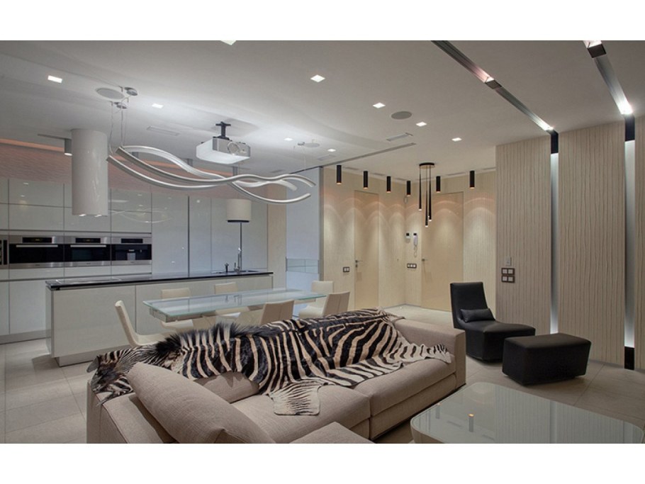 Потолок кухня гостиная