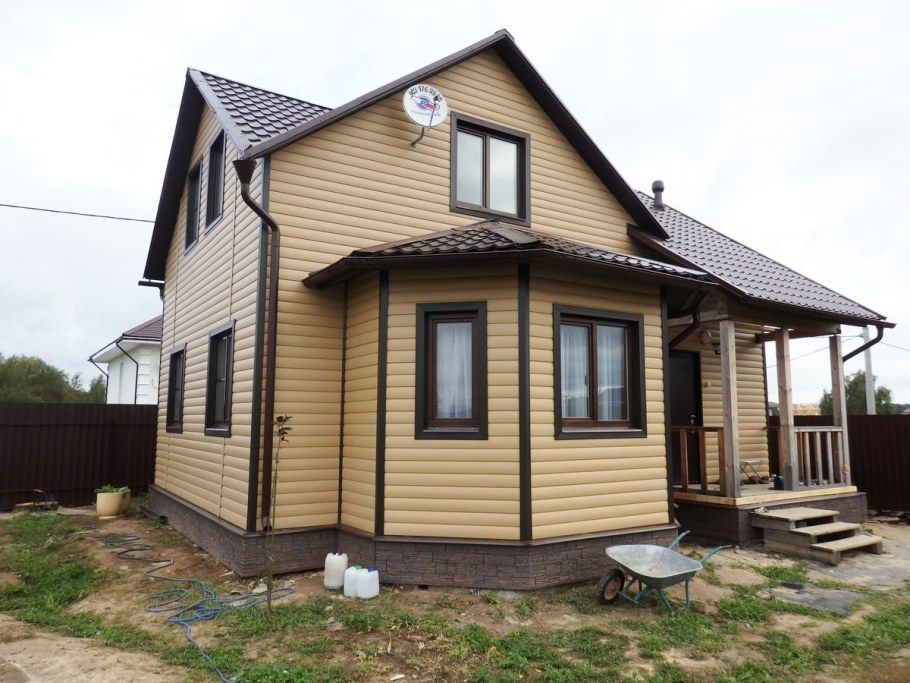 Каркасный дом отделка фасада варианты