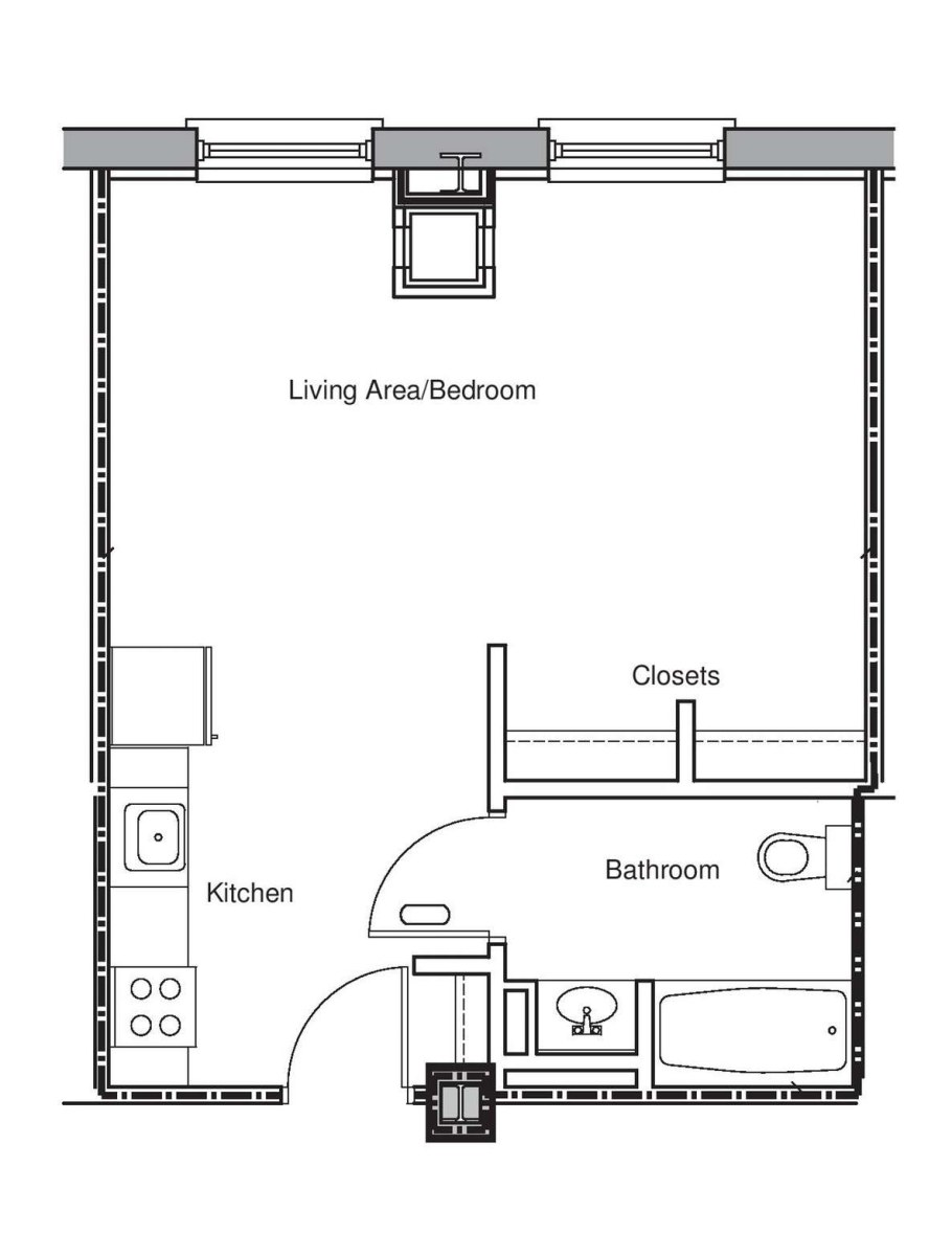 Схема квартиры студии