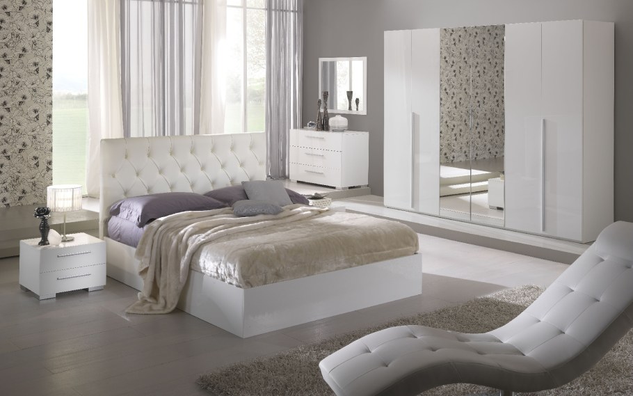 Kровать 160*200 "Steel" белая Polywood