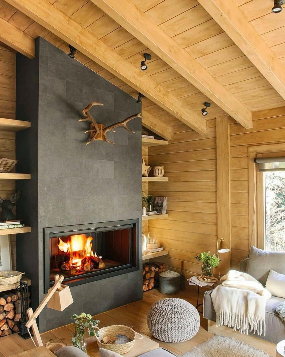 Камин на даче