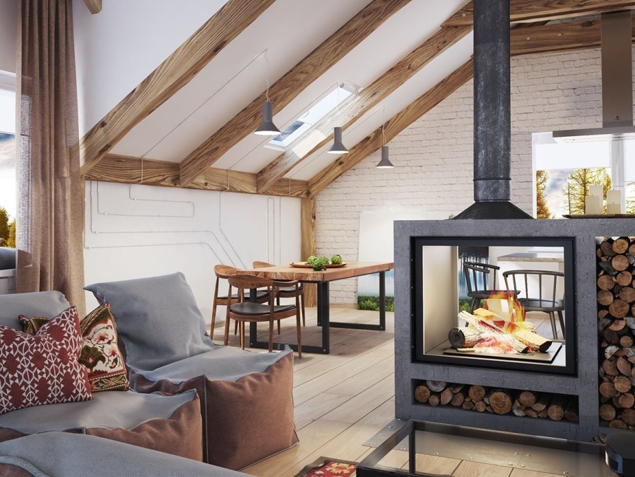 Дровяная печь-камин Fireplace hordo