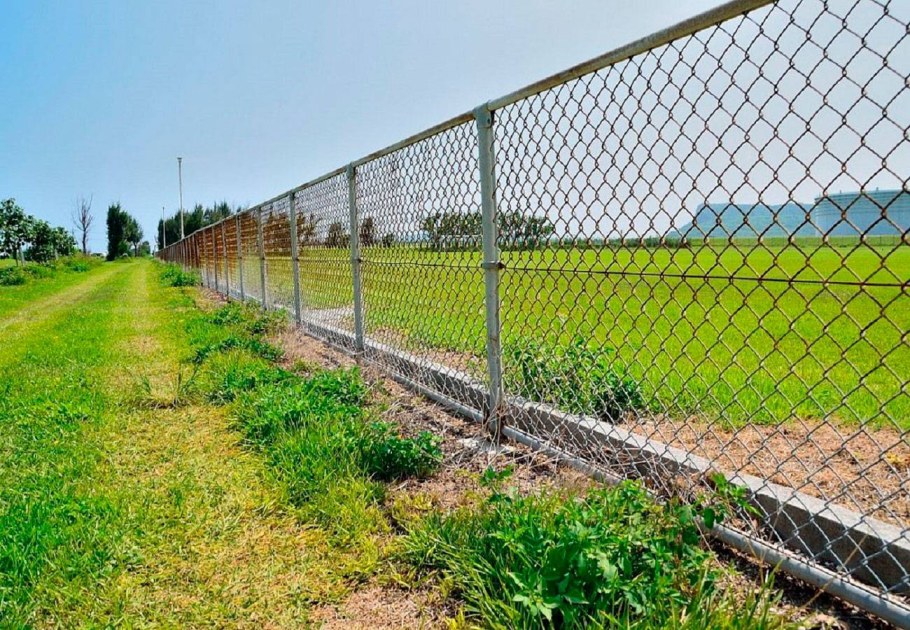 Колючая проволока Егоза на заборе