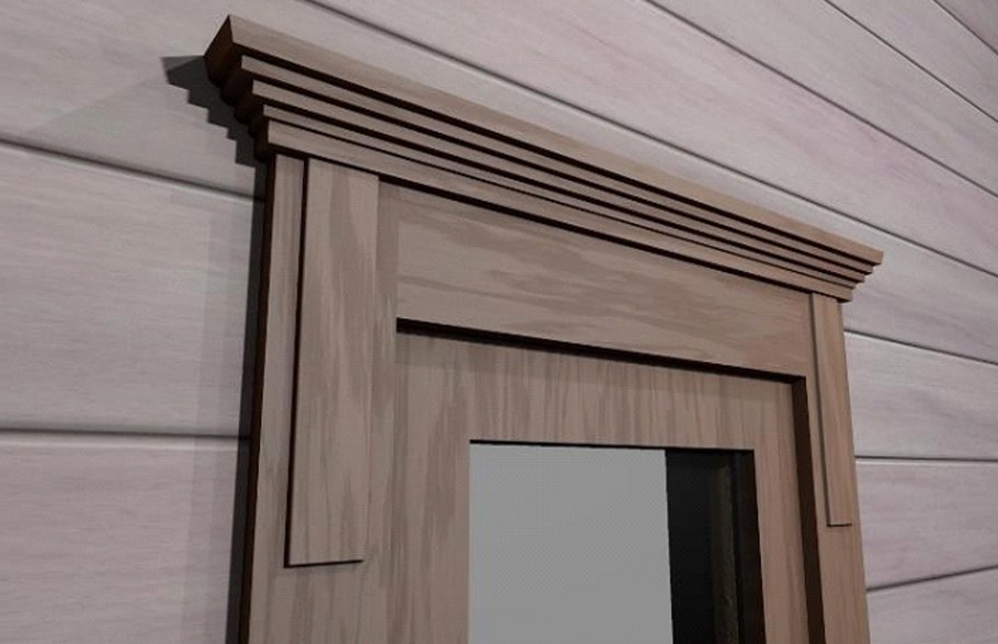 Деревянная обналичка на двери