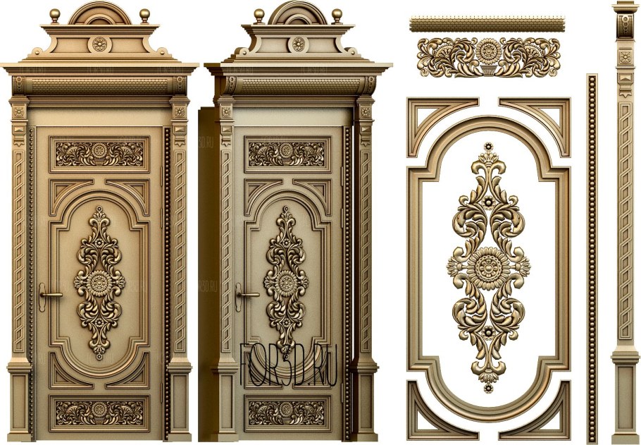 Модель двери ЧПУ 3d STL модели