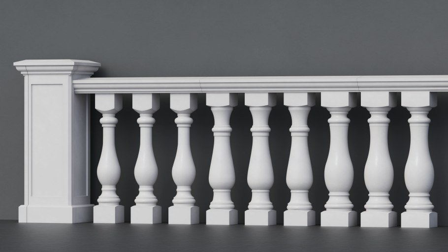 Загородный дом с балюстрадой