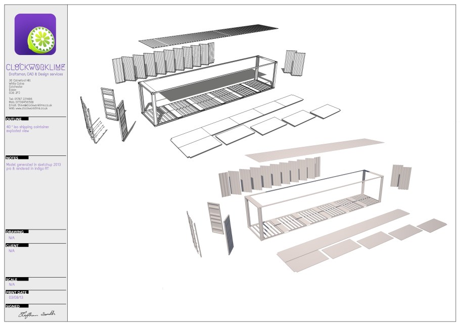 Рефконтейнер 40 футов чертеж