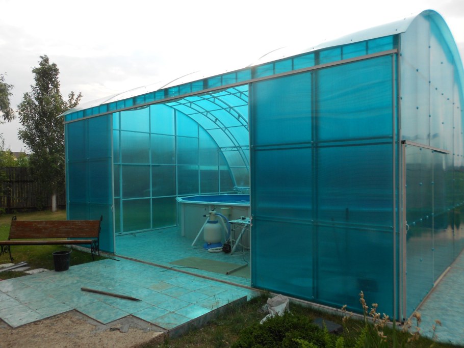 Стационарный павильон для бассейна