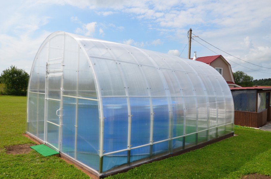 Теплица над бассейном