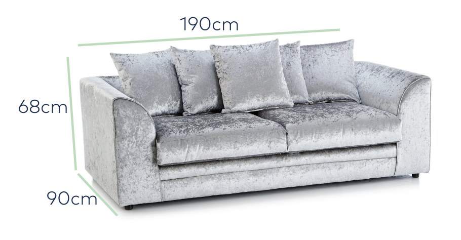 Диван велюр Экстра Сильвер