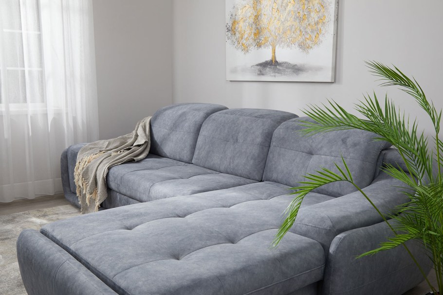 Хофф угловой серый диван