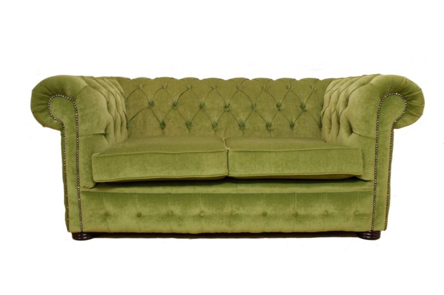 Диван Честер велюр оливковый