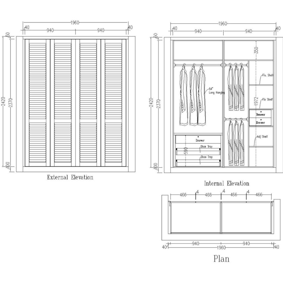 Шкаф стандарт купе 2350 высота