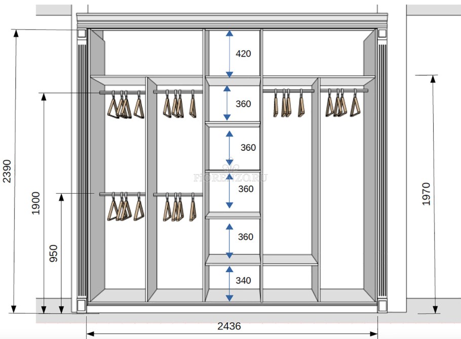 Детальная схема шкафа