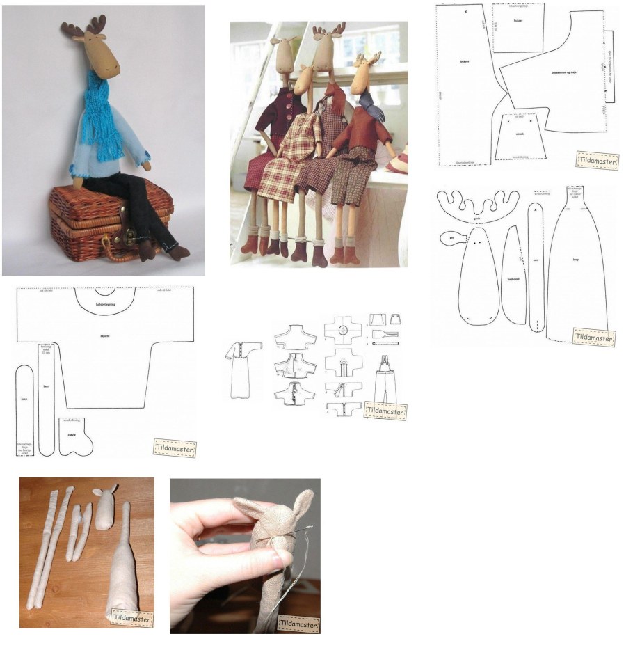 Новогодний олень на длинных ногах