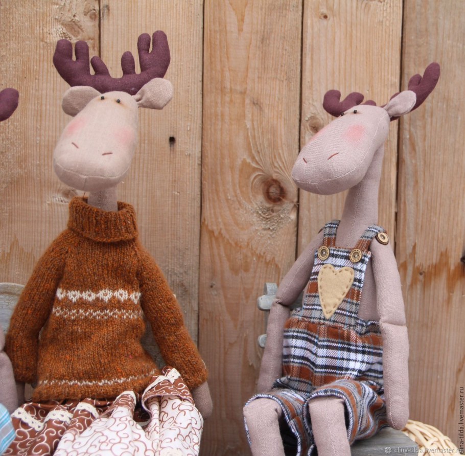 Олень Тильда выкройка в натуральную величину