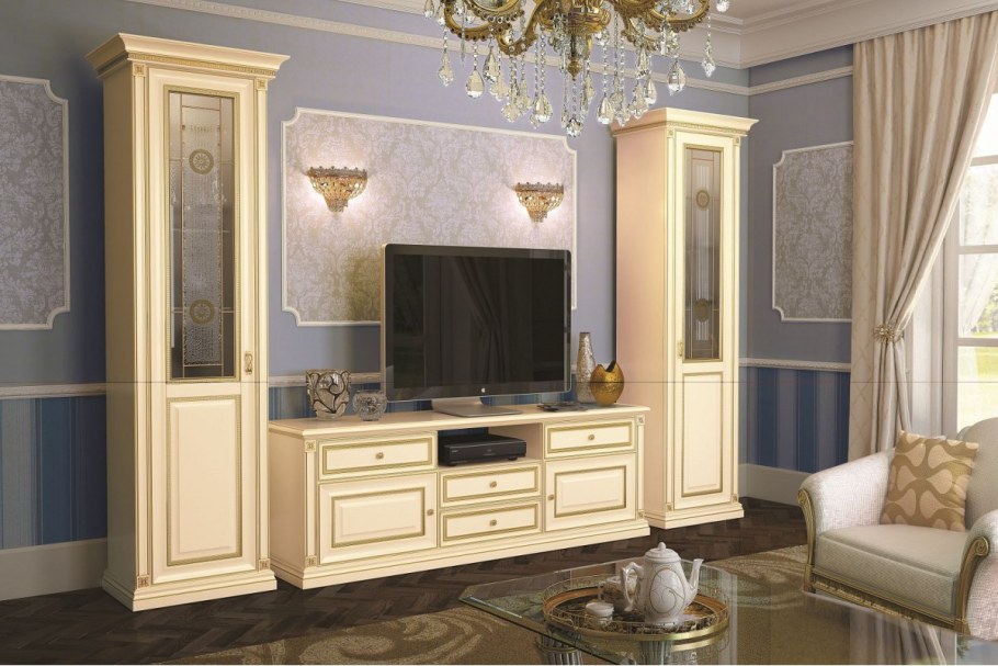 Стенка Джулия Аристократ+патина золото