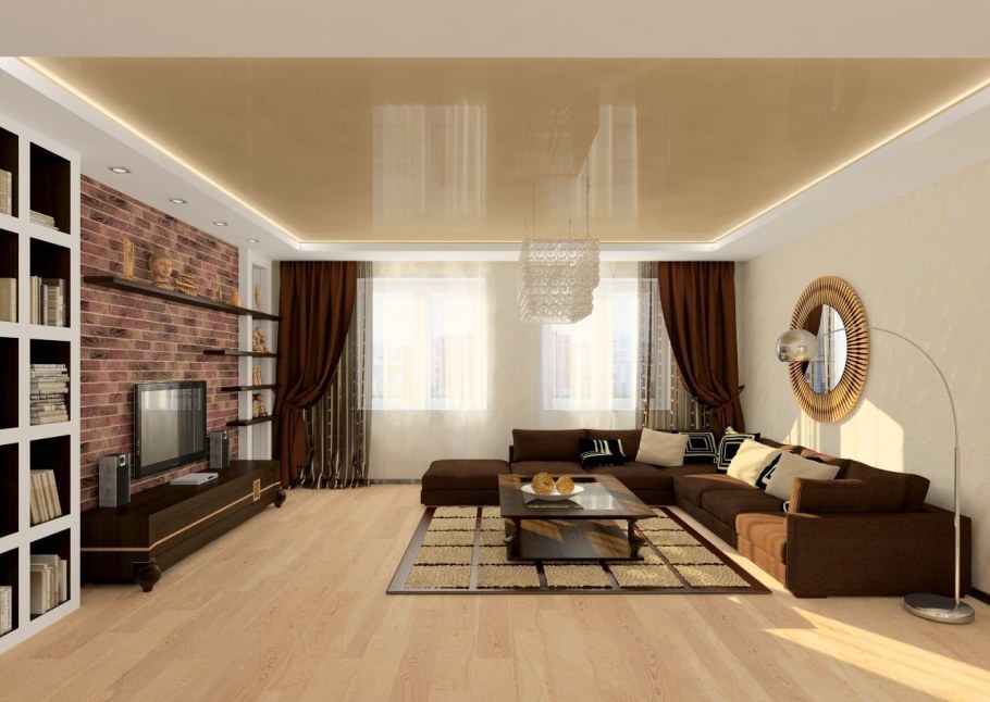 Отделка в зале