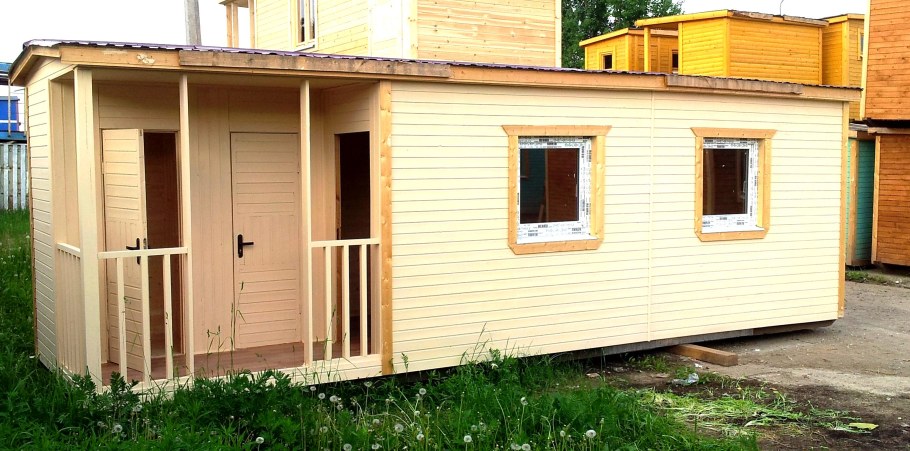 Вагончик для дачи с туалетом и душем