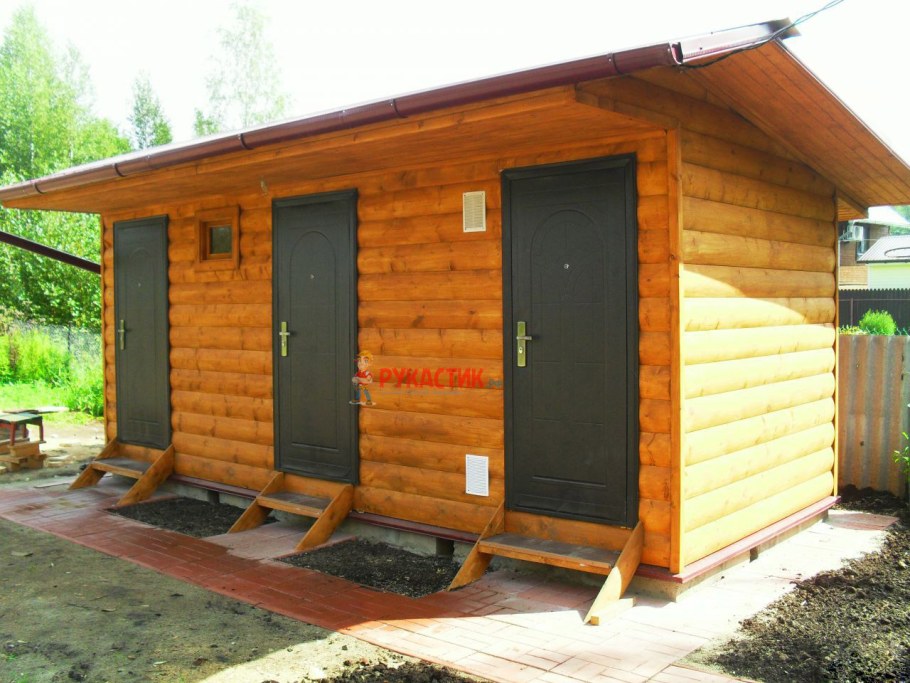 Дачная бытовка 2.3х4 м с туалетом