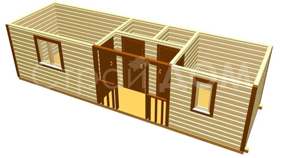 Бытовка распашонка 8х2.3м