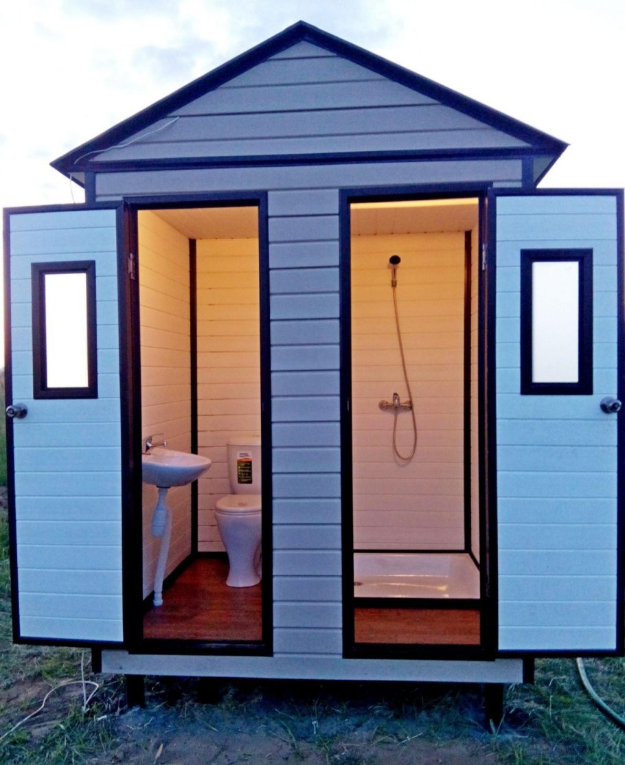 Дачная бытовка 6х2,3м с туалетом и душем