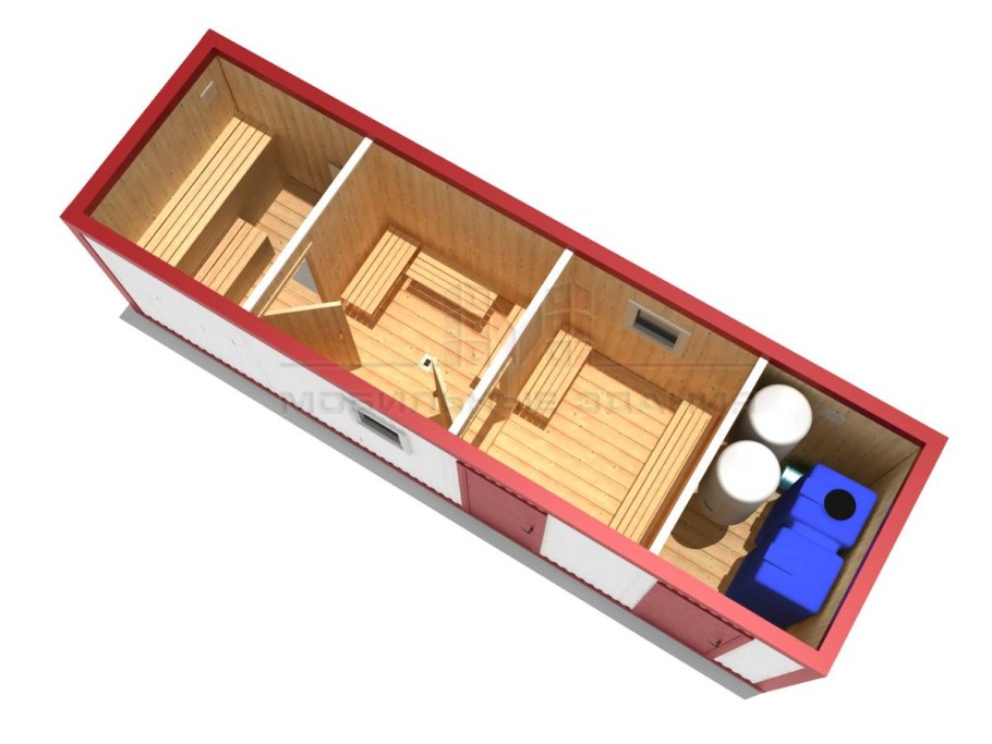 Модуль мобильный жилой блок контейнер изк 228а/4