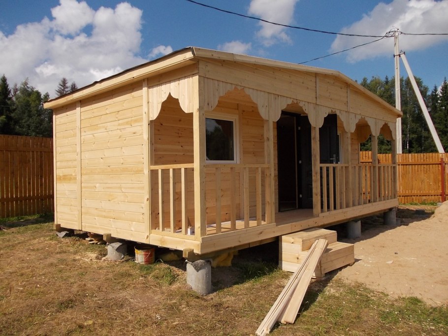 Хозблок с дровником 5х2 односкатный