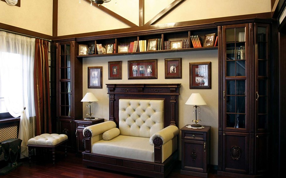 Классический кожаный диван