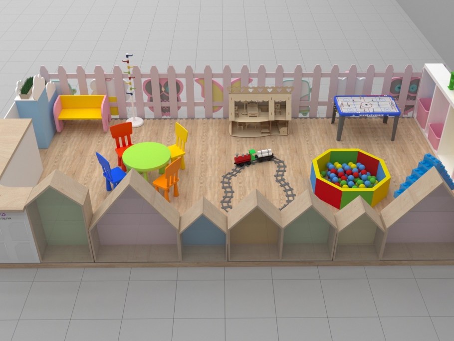 Ограждения для игровой зоны в помещении