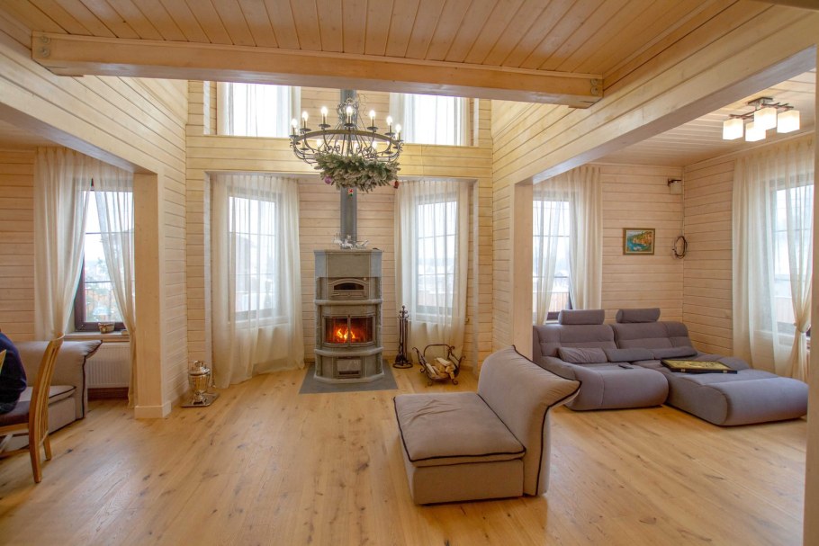 Дом из клееного бруса интерьер