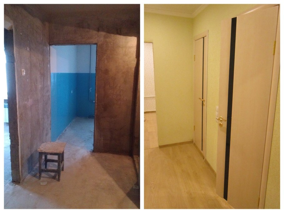 Отделка квартир до и после