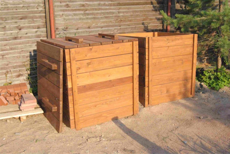 Компостная яма трехсекционная