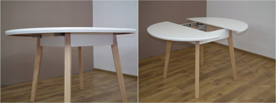 Стол круглый раздвижной на одной ноге