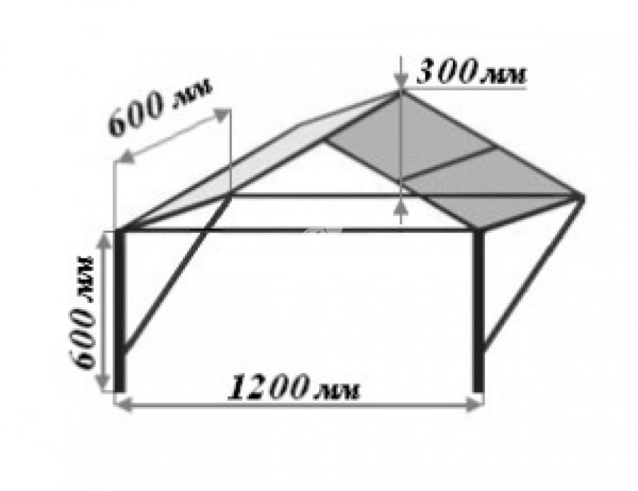 Козырек вид спереди чертеж