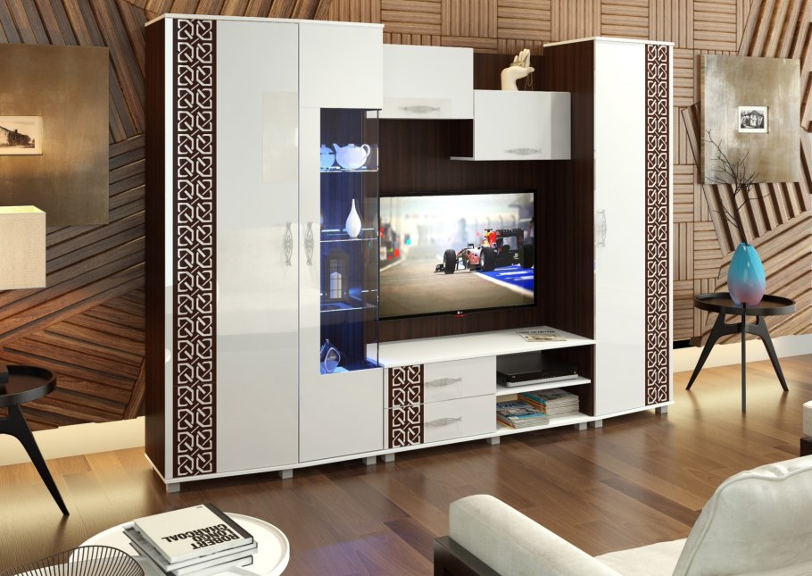 Стенка ева белый глянец