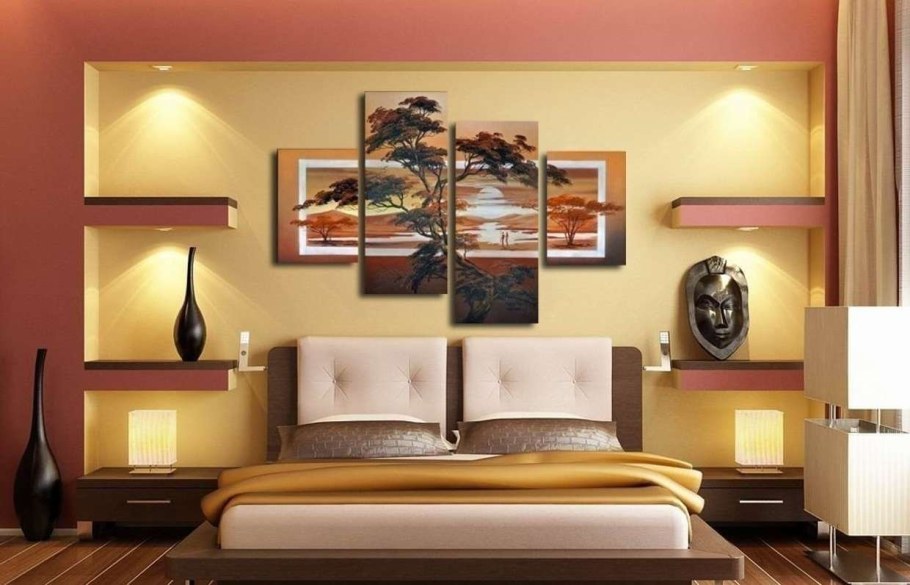 Модульные картины для спальни