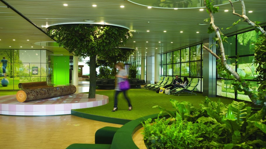 Зона отдыха в школе будущего