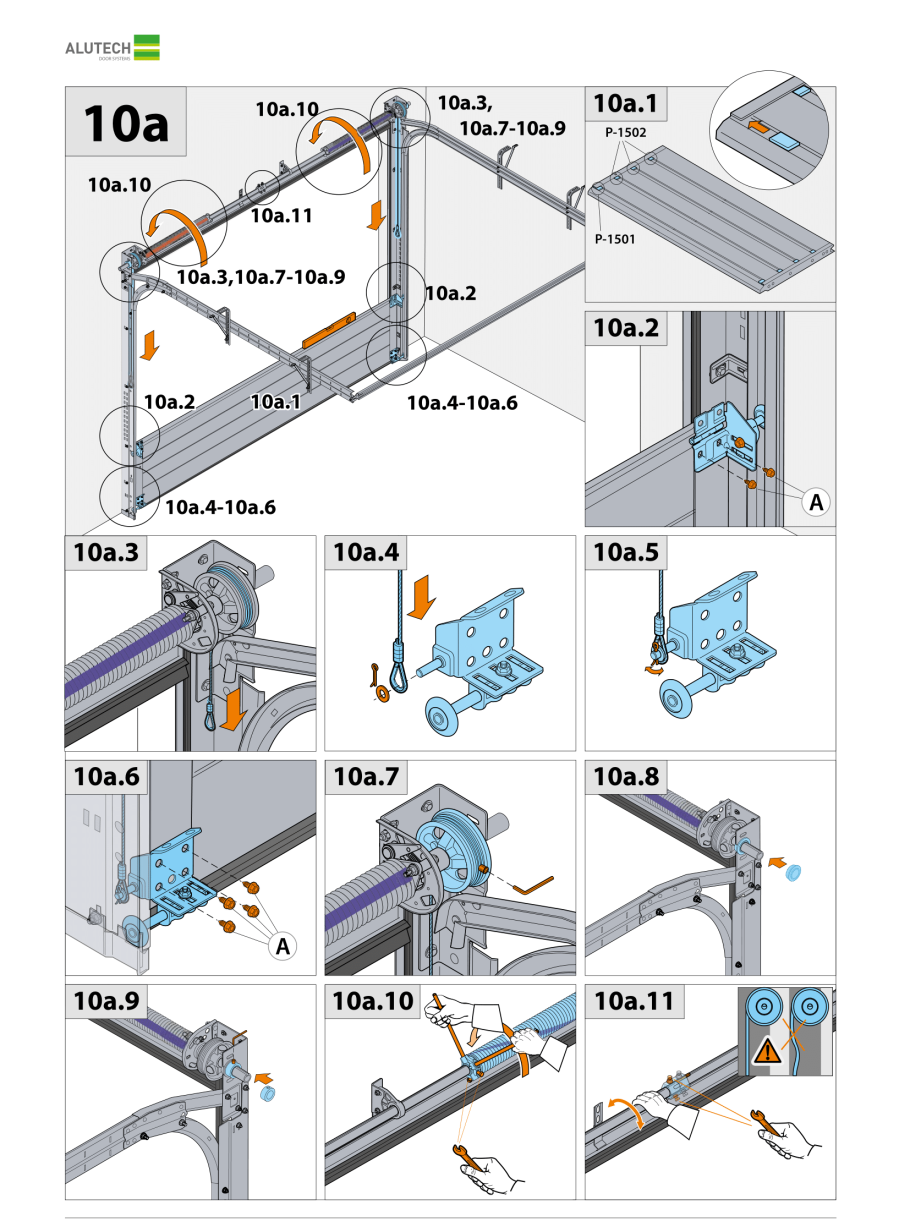 Подъемные ворота Алютех чертеж