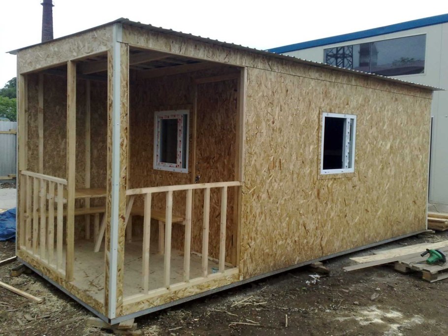 Домик ОСБ 3х4 с односкатной крышей