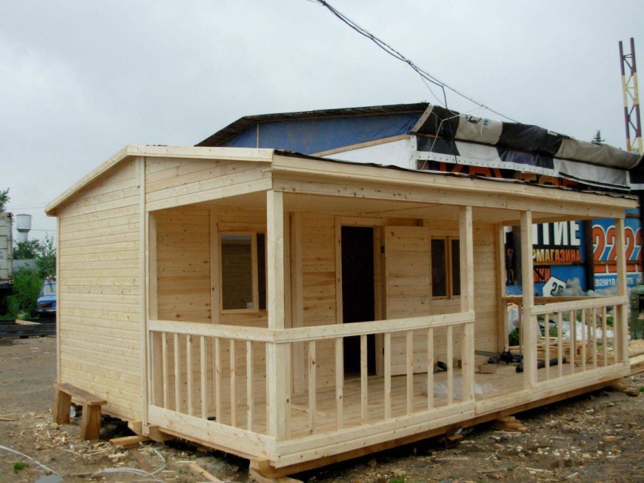 Баня 4на 6 с пристройкой