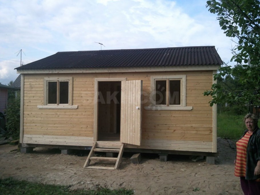 Каркасный сарай с односкатной крышей 2.5 х 5