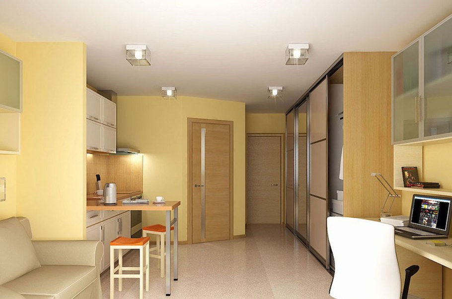 Интерьер студии 22 метра