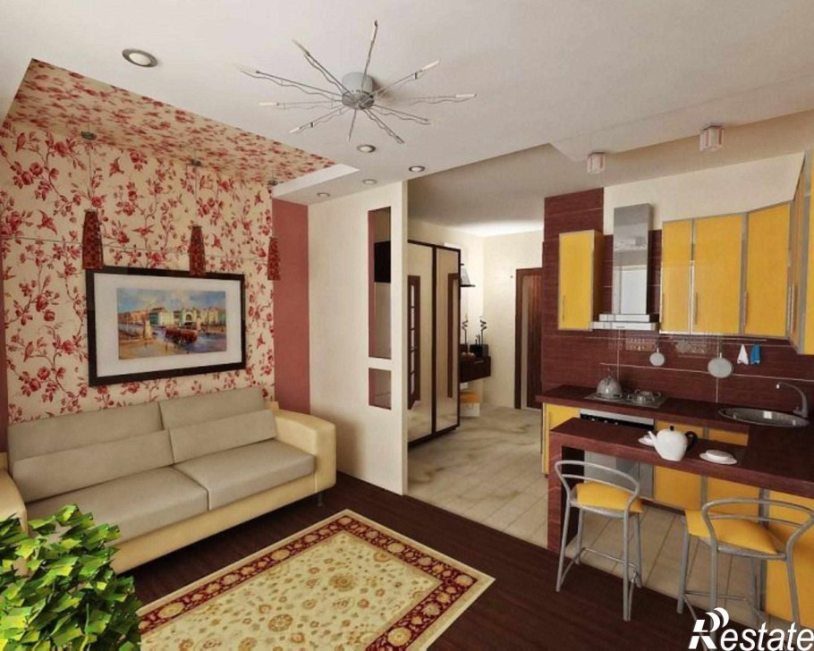 Интерьер квартиры гостиничного типа