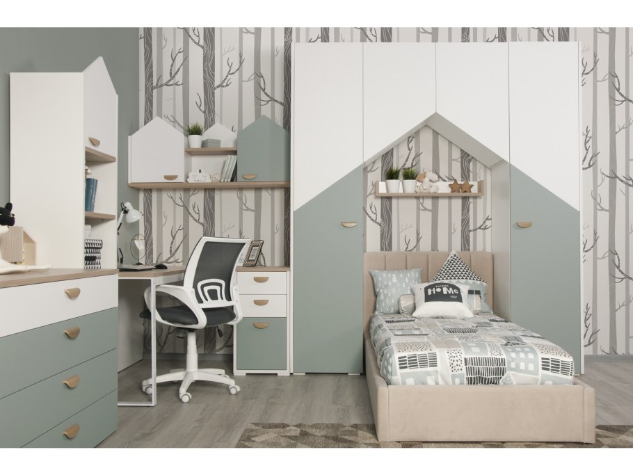 Стол письменный угловой грей св мебель цемент