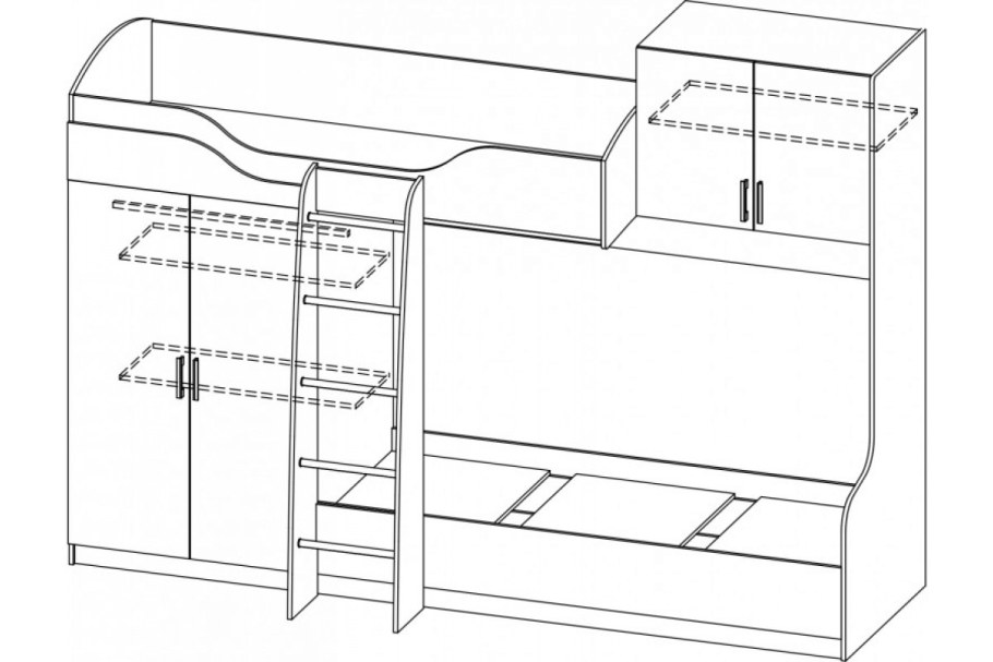 Комод грей белый