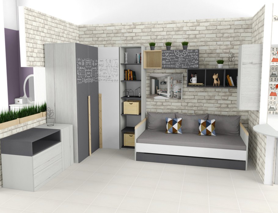 Стол трансформер Ньютон грей