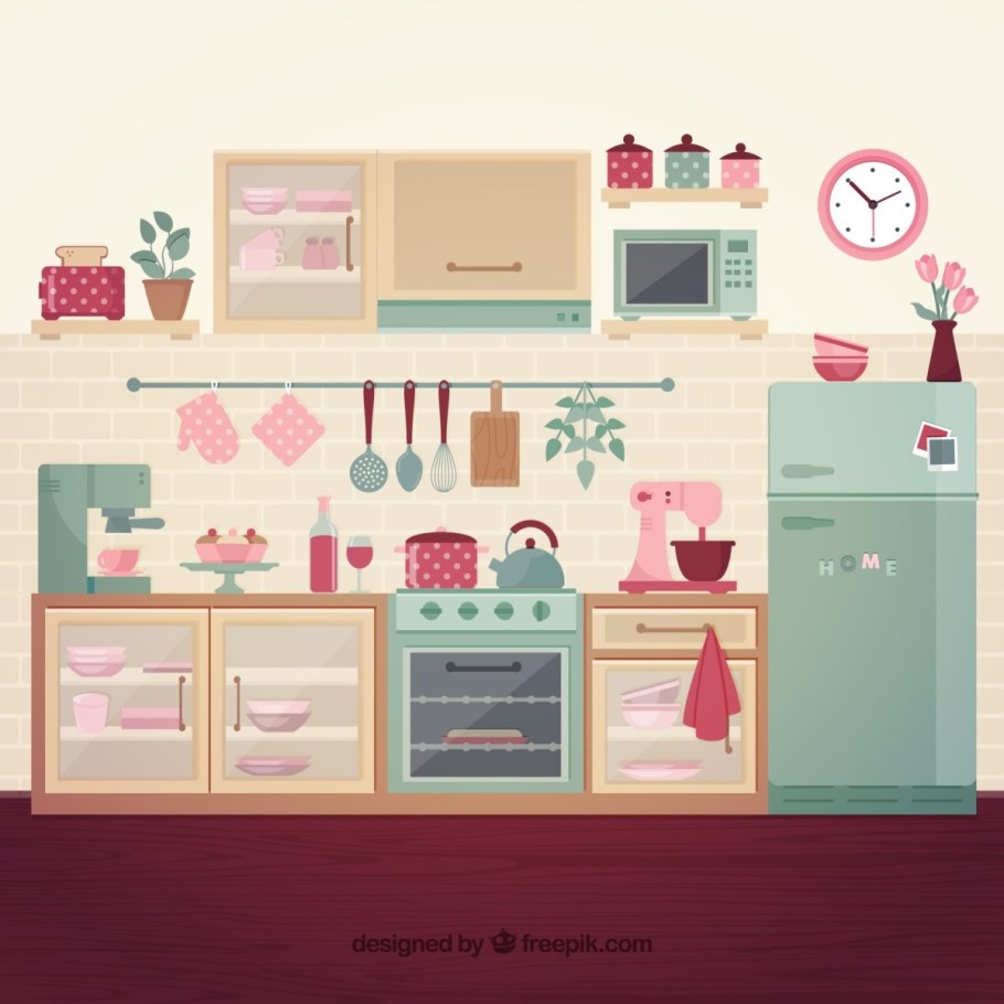 Кухня для бумажного домика